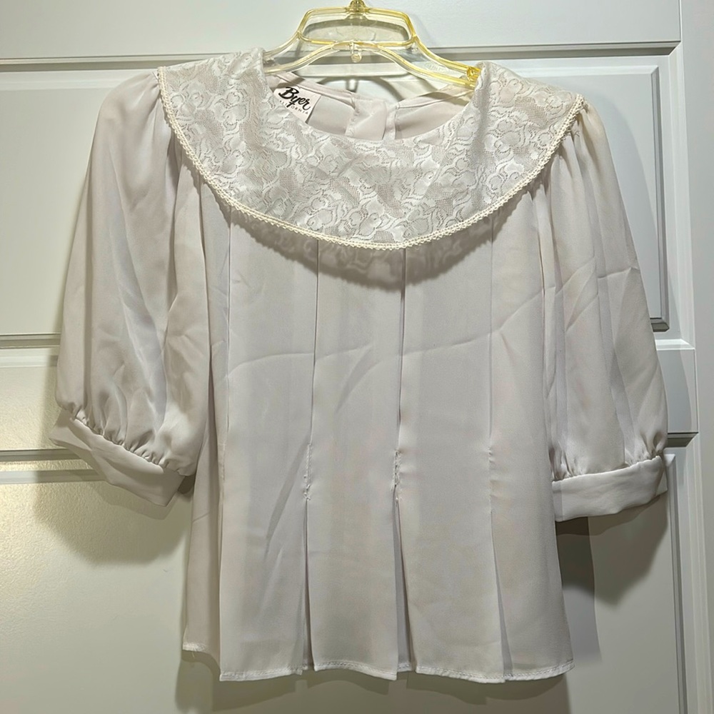 Lace collar blouse cottagecore